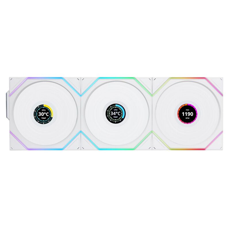 Lian-Li UNI FAN TL 120 LCD WIRELESS WT 3Pack UF-TL120-LCD