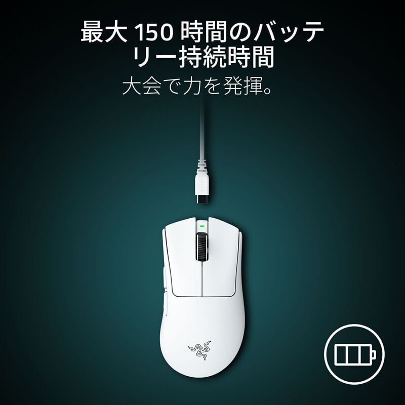 Razer DeathAdder V4 Pro ホワイト（Razer】超軽量ゲーミング