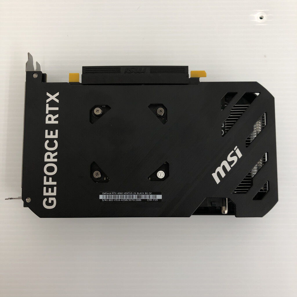 MSI GeForce RTX 4060 VENTUS 2X BLACK 中古 MSI GeForce RTX 4060 VENTUS 2X BLACK 8G OC [PCIExp 8GB] 価格