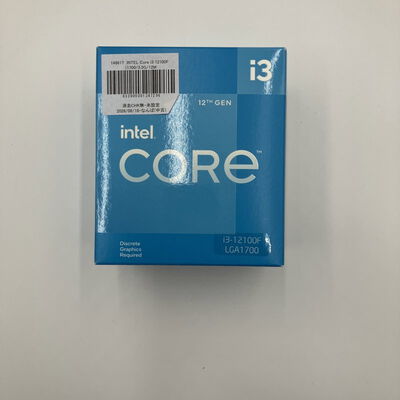 【なんば店】中古  INTEL Core i3 12100F  (1700/3.3G/12M/C4/T8) 148617 