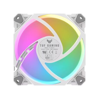 ASUS  TUF Gaming TF120 ARGB Fan - Triple Fan Kit with ARGB Controller ホワイト (TUF GAMING TF120 WHITE ARGB 3IN1) 