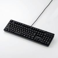 エレコム  TK-FCM094HBK (USBハブ付有線プレミアムメンブレンキーボード) 