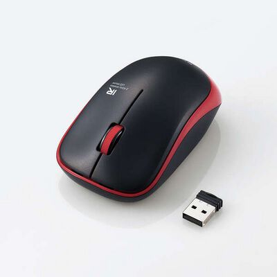 エレコム  M-IR07DRKRD (抗菌省電力 ワイヤレスIRマウス 3ボタン レッド) 