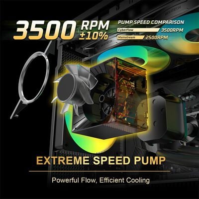 MONTECH  CyberFlow ARGB 240 Black (240mm ARGB ブラック) ドスパラ限定モデル 