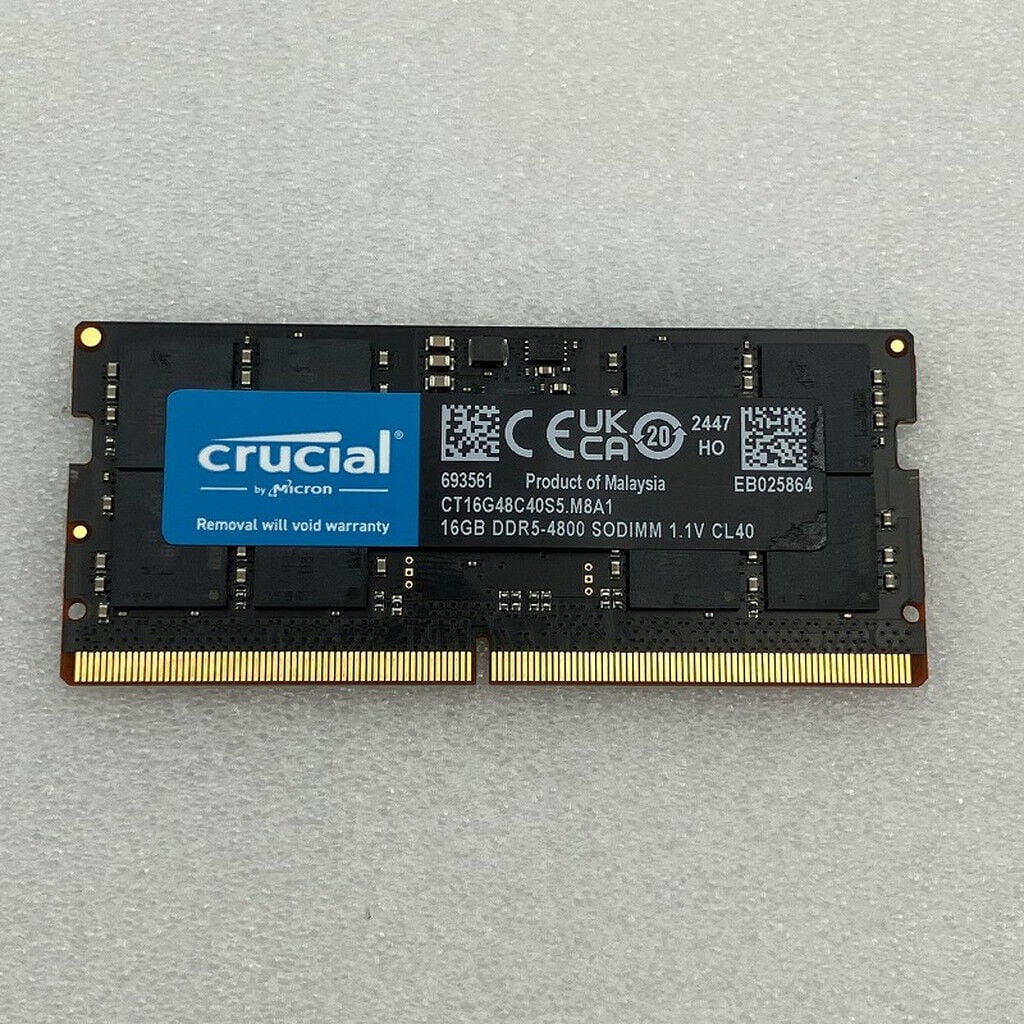 中古 PC5-38400 16GB ノート用(DDR5-4800) 158769 （344010