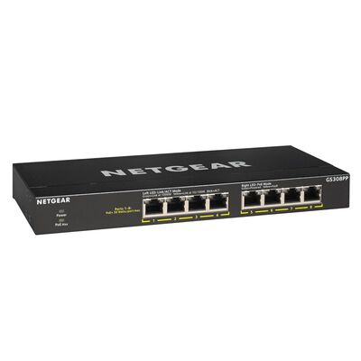 NETGEAR  GS308PP-100AJS PoE+対応ギガビット8ポート アンマネージエッセンシャルスイッチ (PoE+&times;8ポート) (83W) 