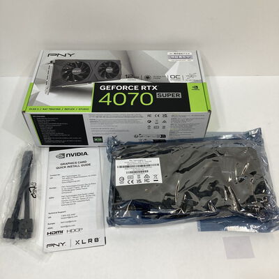 【神戸・三宮店】中古  PNY GeForce RTX 4070 SUPER 12GB VERTO OC VCG4070S12DFXPB1-O（RTX4070SUPER 12GB） 3480037633 
