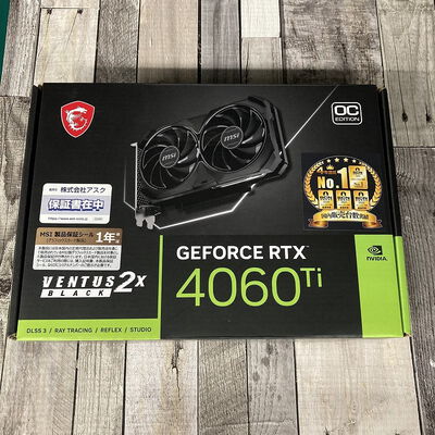 【広島店】中古  MSI RTX4060Ti VENTUS 2X BLACK 16G OC 3320004765 