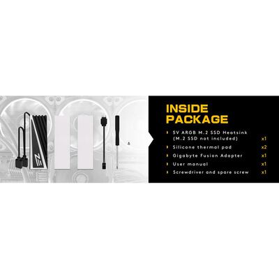 EZDIY  Tri-Fin M.2 Heatink 5V ARGB EZDPI075-11 (M.2 SSD用ヒートシンク) 