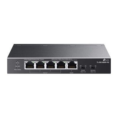 TP-Link  TL-SG1005P-PD ギガビットポート&times;5 PoE+スイッチ（PoE++ Inポート&times;1＆PoE+ Outポート&times;4搭載） 
