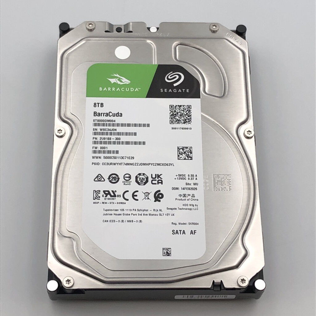 中古 SEAGATE ST8000DM004 (SATA3 8TB 256MB) 4720002841 （376126