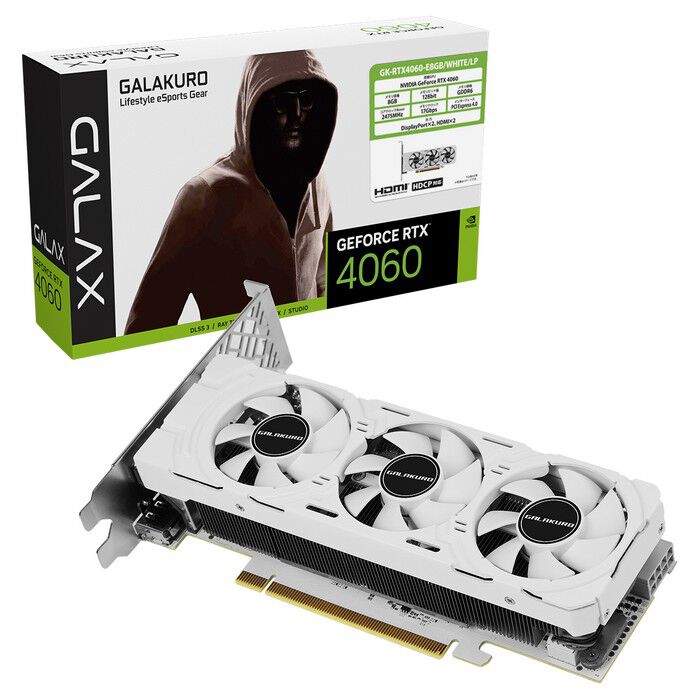 玄人志向 GK-RTX4060-E8GB/WHITE/LP (GeForce RTX 4060 8GB 玄人志向 GK-RTX4060-E8GB/WHITE/LP (GeForce RTX 4060 8GB