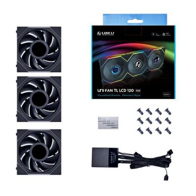 Lian-Li  UNI FAN TL LCD 120 BK 3Pack UF-TL120-LCD-3B (3個パック ブラック) 