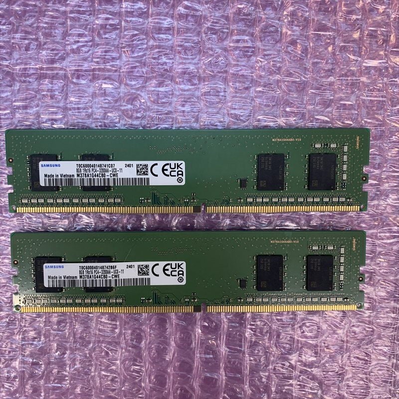 中古 8GB 2枚組(合計16GB) PC4-25600/DDR4-3200 デスクトップ用 190923