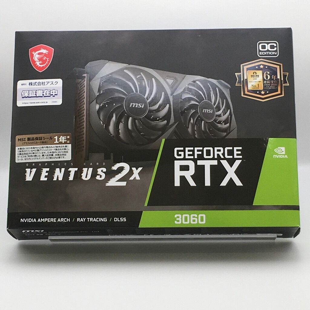 中古 MSI GeForce RTX 3060 VENTUS 2X 12G OC (RTX3060 12GB) 144777
