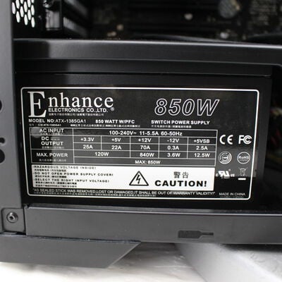 【通販センター】中古  Original PC(Intel Core i7 8700/16GB DDR4 (PC4)/SSD1TB/DVDマルチ/NVIDIA GeForce GTX 1080 8GB/W11H64 MAR) 192081 