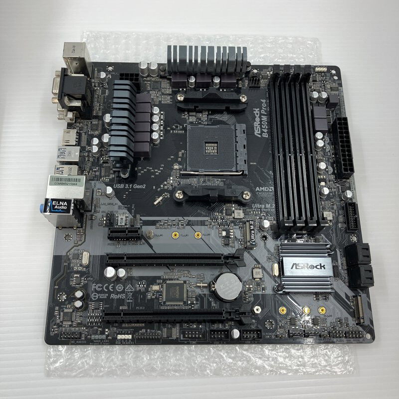 中古 ASRock B450M Pro4 (B450 AM4 mATX DDR4) 137907 （401725