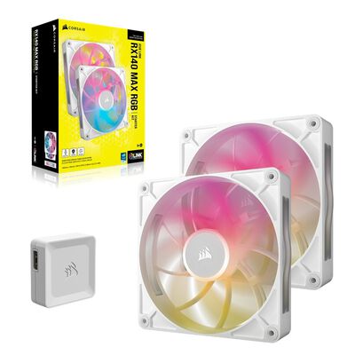 Corsair  iCUE LINK RX140 MAX RGB WHITE Dual Fans Starter Kit CO-9051040-WW (2個パック ホワイト) 