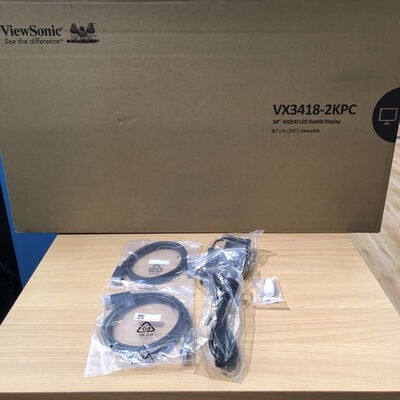 【甲府飯田店】中古  Viewsonic VX3418-2KPC(34"UW 2H2DP 1ms 湾曲 144Hz) 4720002241 