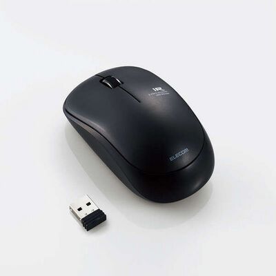 エレコム  M-IR07DRSKBK (抗菌省電力 ワイヤレス静音IRマウス ブラック) 