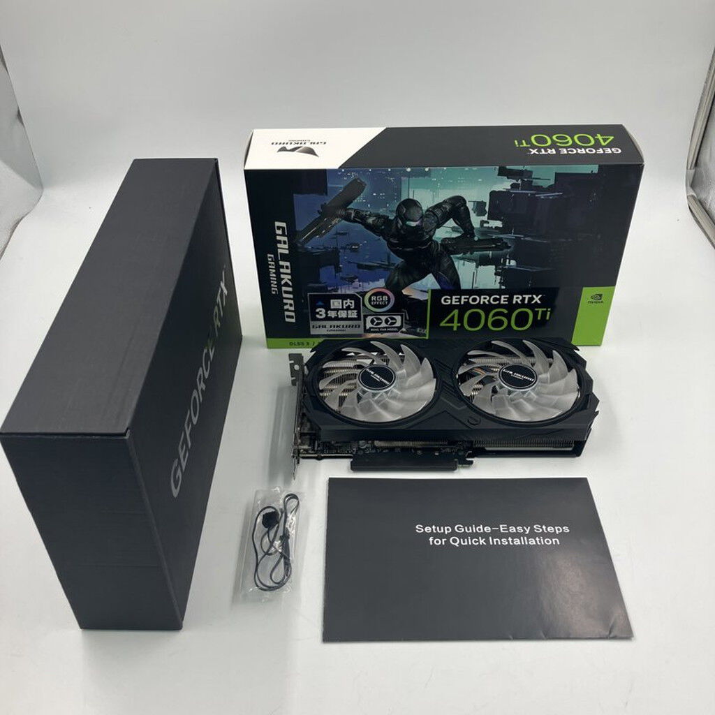 中古 玄人志向 GG-RTX4060Ti-E16GB/EX/DF (RTX4060Ti 16G) 175541