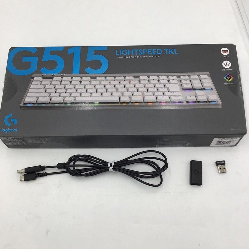 中古 Logicool G515 LIGHTSPEED TKL G515-WL-LNWH (リニア ホワイト