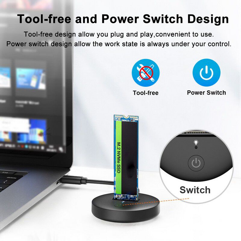 AINEX HDE-20 (USB3.2Gen2対応 M.2 NVMe SSDスタンド) ｜ パソコン通販