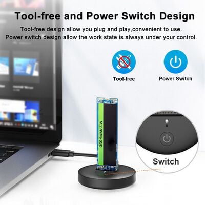 AINEX  HDE-20 (USB3.2Gen2対応 M.2 NVMe SSDスタンド) 