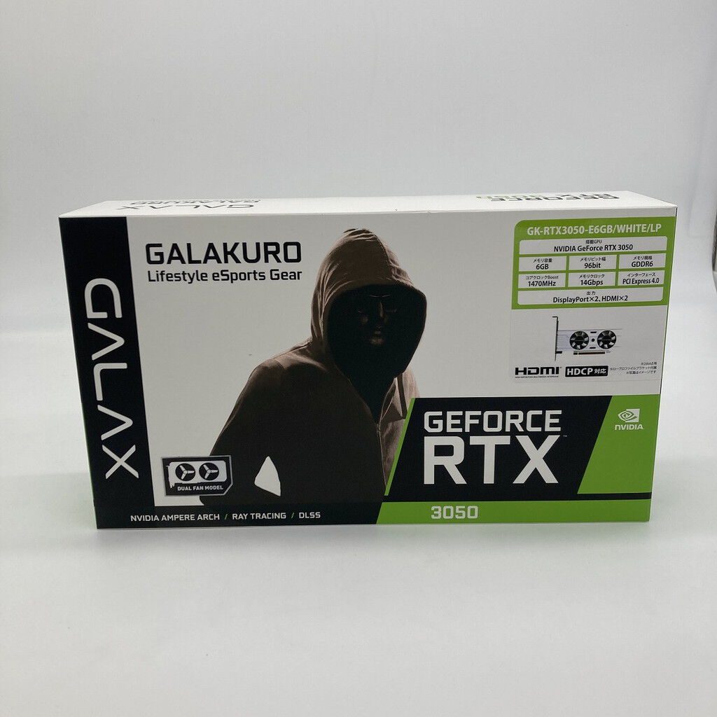 中古 玄人志向 GK-RTX3050-E6GB/WHITE/LP (RTX3050 6GB) 166371