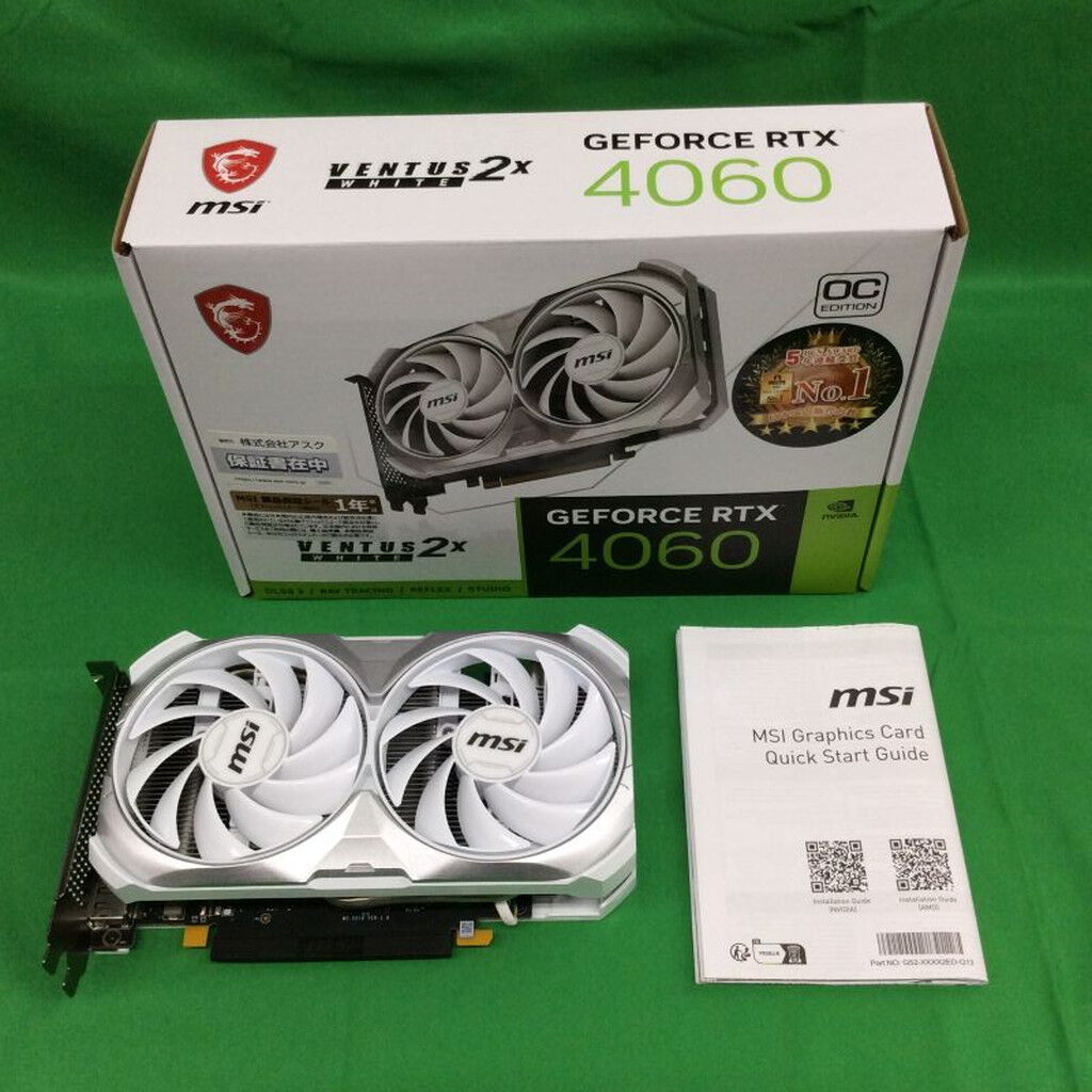 中古 MSI GeForce RTX 4060 VENTUS 2X WHITE 8G OC (RTX4060 8GB