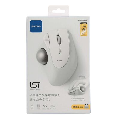 エレコム  M-IT10DRWH (2.4GHz無線トラックボール IST 5ボタン 人工ルビーモデル ホワイト) 