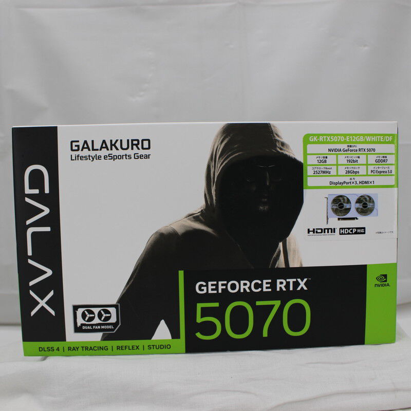 中古 玄人志向 GK-RTX5070-E12GB/WHITE/DF (RTX5070 12G) 176913