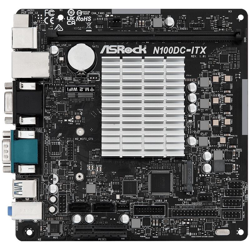 Intel N100をオンボード搭載したMini-ITXマザー ASRock「N100DC