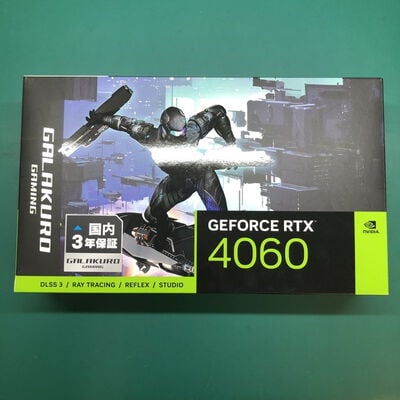 【津ラッツ店】中古  玄人志向 GALAKURO GAMING GG-RTX4060-E8GB/SF(RTX4060 8GB) 3480036412