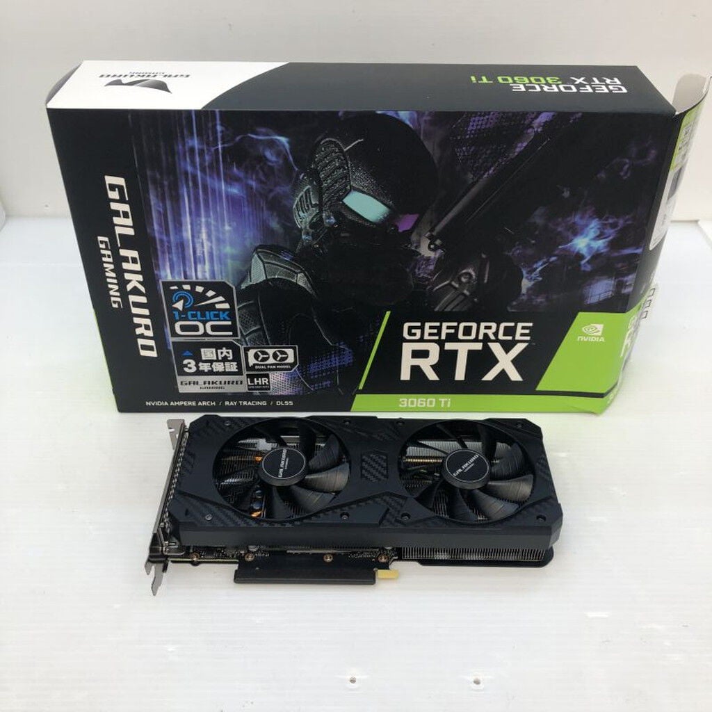 中古 【LHR版】玄人志向 GG-RTX3060Ti-E8GB/DF/LHR (RTX3060Ti 8GB