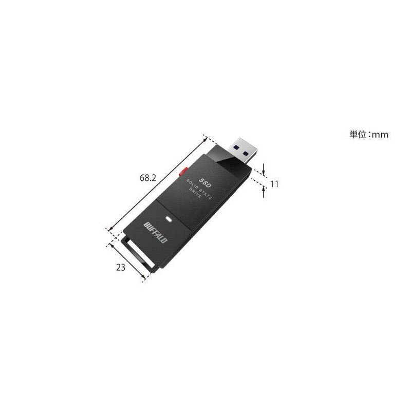 BUFFALO SSD-PUT250U3BC/D (USB3.2 Gen1 ポータブルSSD 250GB