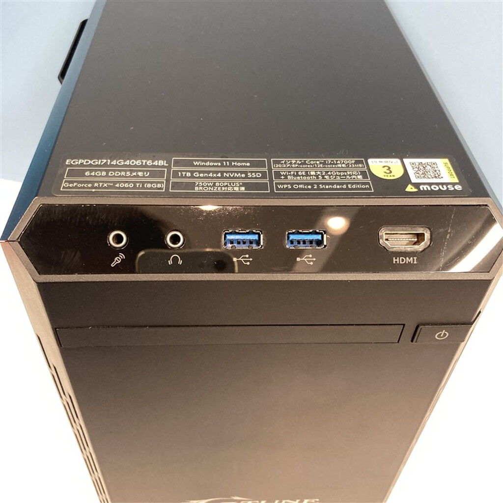 中古 mouse G-Tune EGPDGi714G406T64BL (INTEL Core i7 14700F/64GB