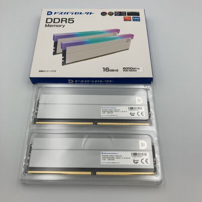 【甲府飯田店】中古  ﾄﾞｽﾊﾟﾗｾﾚｸﾄ D5D6000-16G2A1-RGB-WH(DDR5-6000 16GBx2 4720003356 