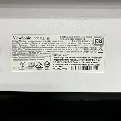 【大須店】中古  Viewsonic VX2728J-2K-W-72 (27"W 2H1DP 180Hz WQHD) 3120022591 