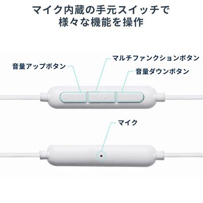 サンワサプライ  MM-HSTC05W USB Type-Cイヤホンマイク（ホワイト） 