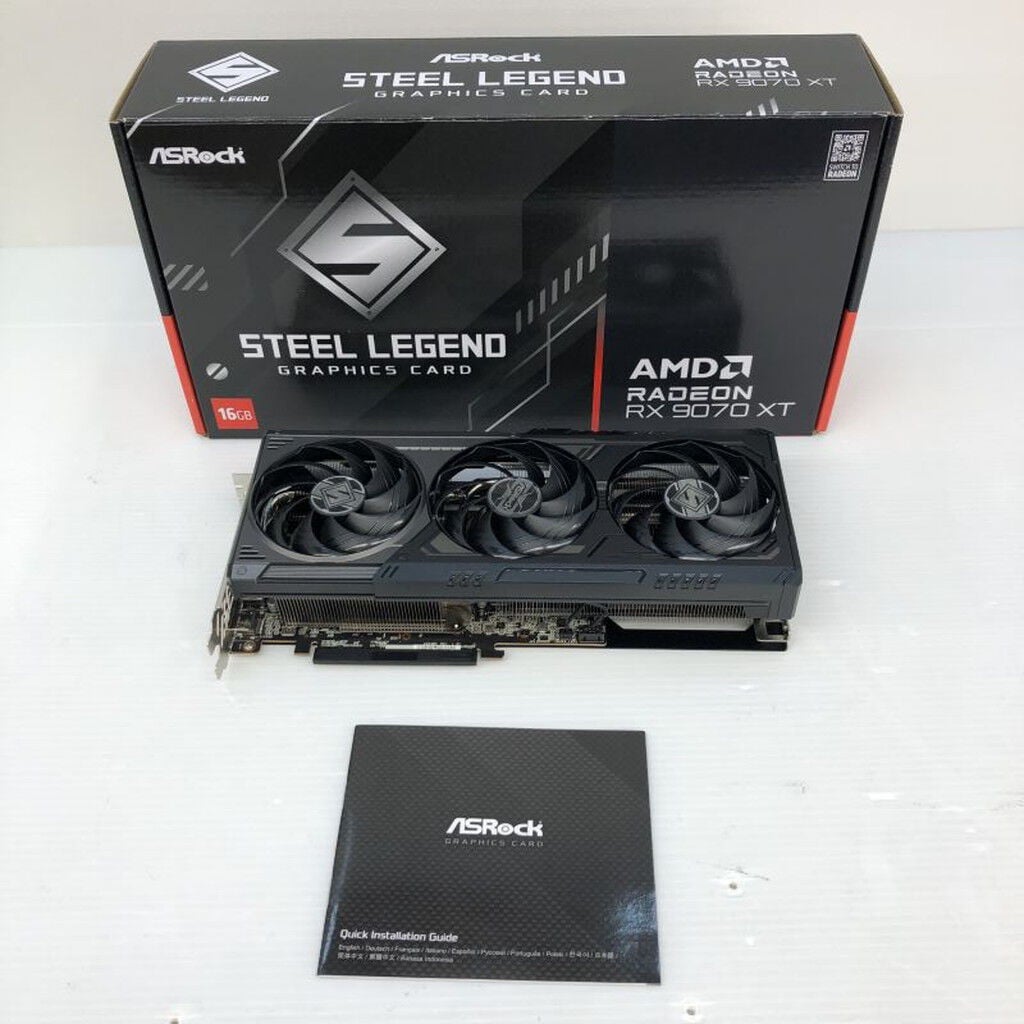 中古 ASRock Radeon RX 9070 XT Steel Legend Dark16GB（RX9070XT 16GB