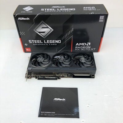 【徳島住吉店】中古  ASRock Radeon RX 9070 XT Steel Legend Dark16GB（RX9070XT 16GB） 3480039420 