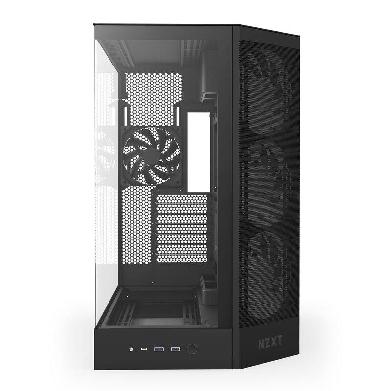 NZXT H9 FLOW RGB CM-H92FB-R1 (E-ATX ガラス ブラック) ｜ パソコン