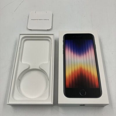 【なんば店】中古  【au版SIMフリー】Apple iPhoneSE 4.7インチ (第3世代) 64GB (ミッドナイト) MMYC3J/A 154842 