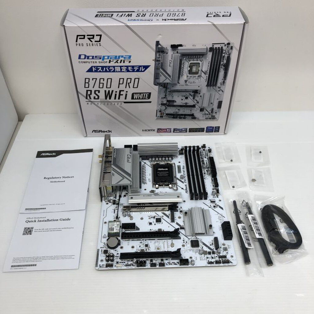 中古 ASRock B760 Pro RS WiFi WHITE(B760 1700 ATX DDR5) 5230000876
