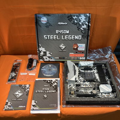 【なんば店】中古  ASRock B450M Steel Legend (B450 AM4 mATX DDR4) 3280021892 