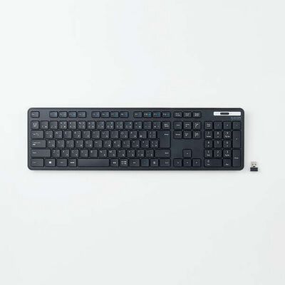 エレコム  TK-FDM110TKBK (抗菌 無線薄型フルキーボード) 