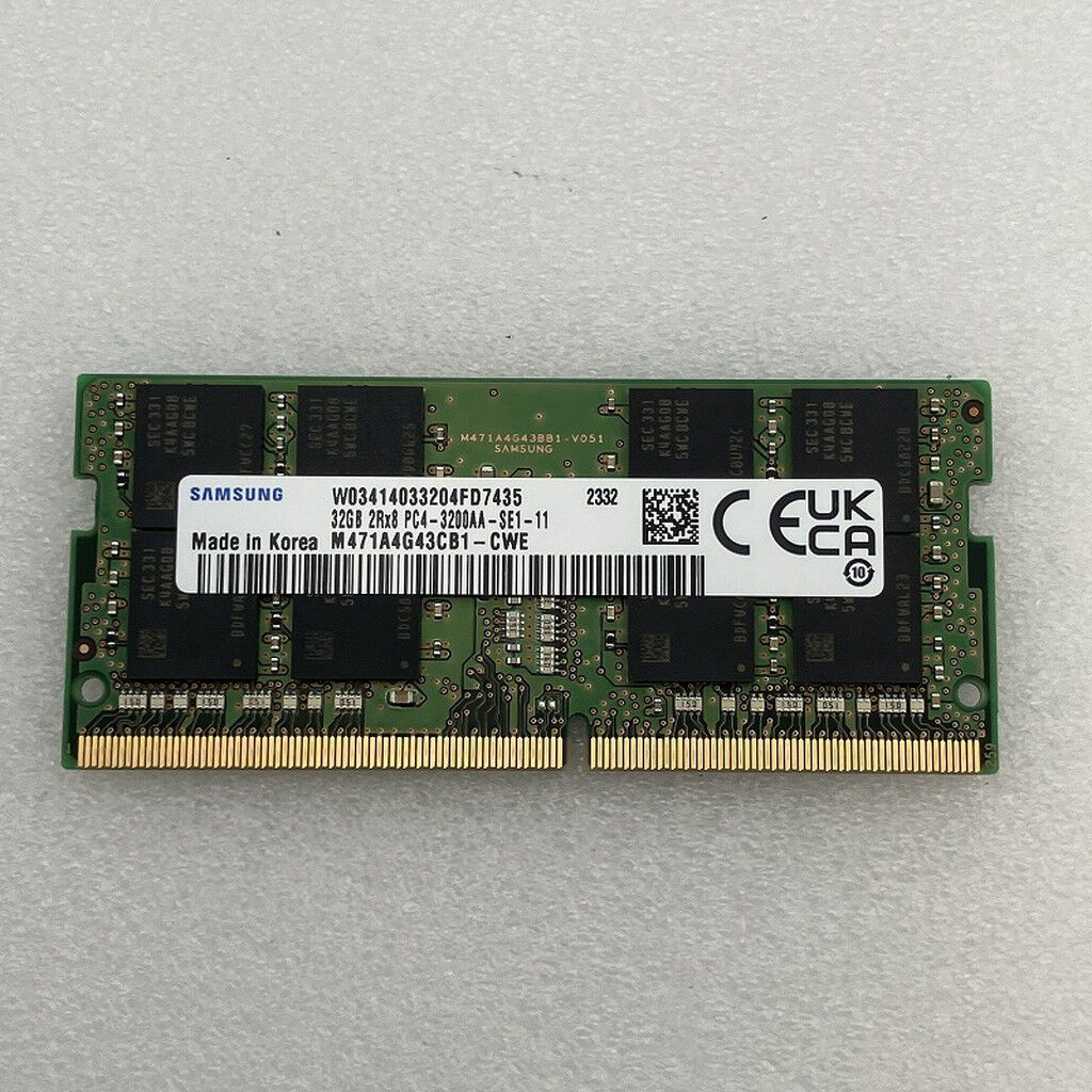 中古 DDR4 PC4-25600 32GB SODIMM ノート用 148255 （384541