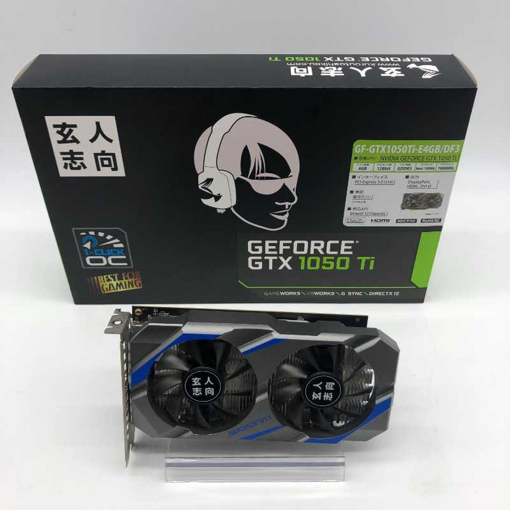 中古 玄人志向 GF-GTX1050Ti-E4GB/DF3 (4GB PCI-E) 5070001263