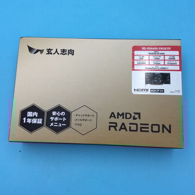【秋葉原本店】中古  玄人志向 RD-RX6600-E8GB/DF (RX 6600 8GB) 147697 